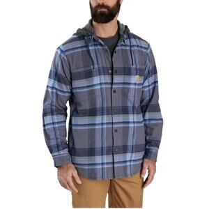 Carhartt Rugged Flex Relaxed Fit Shirt flannel Fleece Lined Hooded Jacket Small